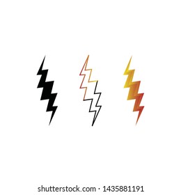 electric Vector lightning icon logo and symbols
