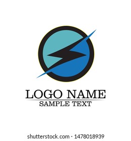 electric Vector lightning icon logo and symbols

