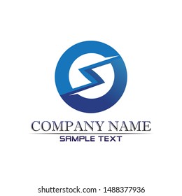 electric Vector lightning icon logo and symbols

