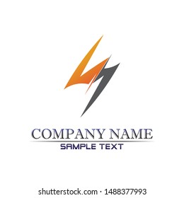 electric Vector lightning icon logo and symbols
