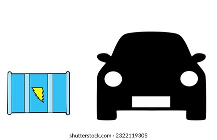 Electric vehichle battery illustration vector, electric car battery price, 