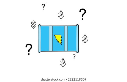 Electric vehichle battery illustration vector, electric car battery price, 