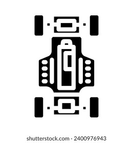 electric vehicle battery glyph icon vector. electric vehicle battery sign. isolated symbol illustration