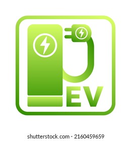  Electric vehicle charging cabinet, energy ,EV technology ,isolated on white background ,Vector illustration EPS 10