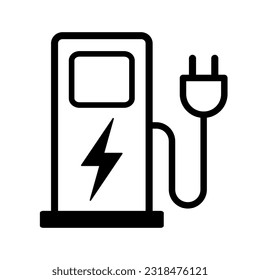 icono de carga del vehículo eléctrico, distribuidor