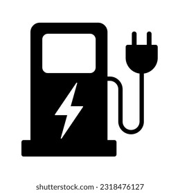 electric vehicle charging icon, distributor