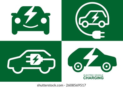 Electric Vehicle charging icon, illustration vector