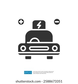 Electric Vehicle Charging Icon Representing Eco-Friendly Transportation and Modern Energy Supply System
