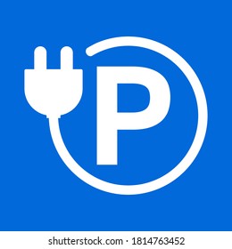 Electric Vehicle Charging Point Sign Stock Vector (Royalty Free ...