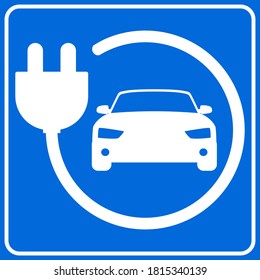Electric  vehicle charging point sign