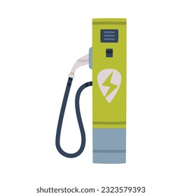 Electric Vehicle Charging Station or EV Charger as Electrical Power Supply Equipment Vector Illustration