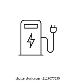 Electric Vehicle Charging Station Icon High Stock Vector (Royalty Free ...