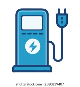 An electric vehicle charging station icon representing sustainable mobility