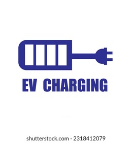 Electric vehicle charging station on white Vector Image