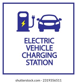 Electric vehicle charging station on white Vector Image
