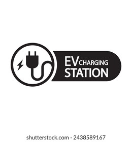 Electric vehicle charging station on white Vector Image