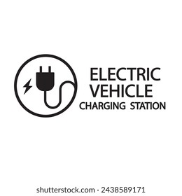 Electric vehicle charging station on white Vector Image