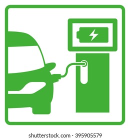 Electric Vehicle Charging Station Electric Recharging Stock Vector ...