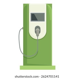 Electric vehicle charging station standing tall, offering a sustainable and eco friendly way to power up vehicles