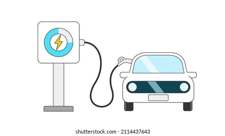 Electric Vehicle Charging Station Stock Illustration Stock Vector ...