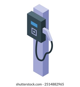 Electric vehicle charging station supplying power to a car, promoting sustainable transportation