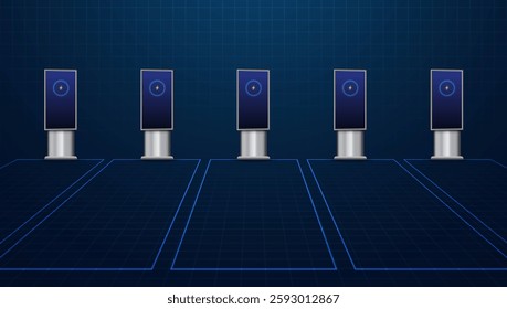 Electric vehicle charging station. vector eps10