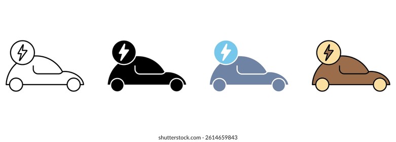 electric vehicle concept line icon. Simple element illustration.