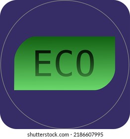 Electric vehicle eco mode sign vector