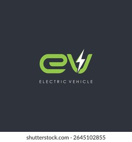 Vetor do logotipo do veículo elétrico em camadas. Bateria, Automóvel, Energia, Carros, Bicicletas