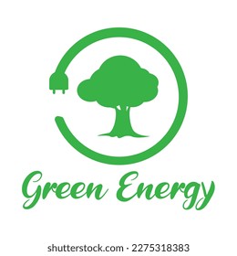 Electric vehicle green energy symbolic representation.Icon of electric energy. Vector Symbol of ev charging.