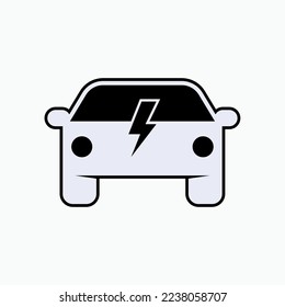 Electric Vehicle Icon. Electricity Car Symbol.