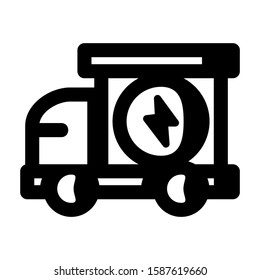 electric vehicle icon isolated sign symbol vector illustration - high quality black style vector icons
