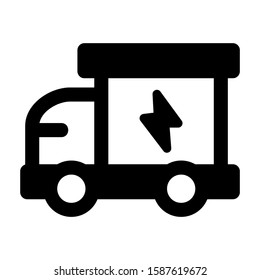 electric vehicle icon isolated sign symbol vector illustration - high quality black style vector icons
