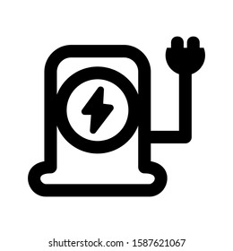 electric vehicle icon isolated sign symbol vector illustration - high quality black style vector icons
