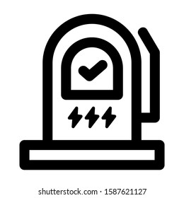 electric vehicle icon isolated sign symbol vector illustration - high quality black style vector icons
