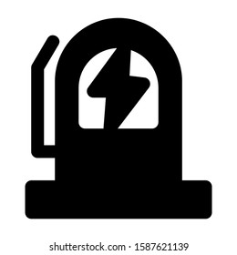 electric vehicle icon isolated sign symbol vector illustration - high quality black style vector icons
