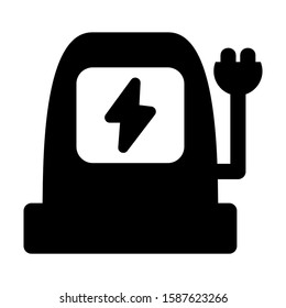 electric vehicle icon isolated sign symbol vector illustration - high quality black style vector icons
