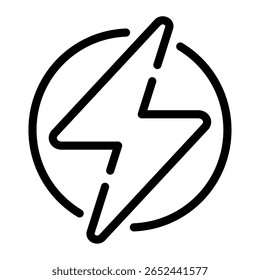 Ícone de veículo elétrico com um símbolo de raio Para web, app, infográfico, etc