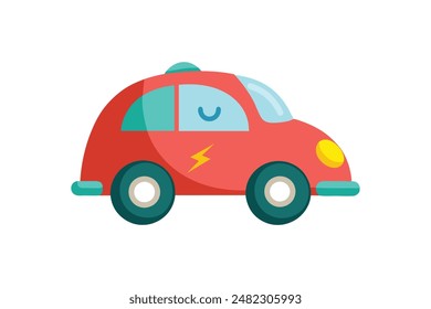 Electric vehicle for kids vector art image illustration