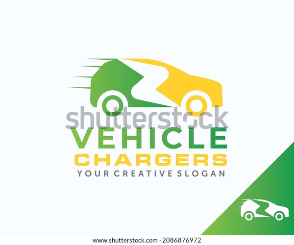 Electric\
Vehicle logo. Electric Car Logo design\
vector