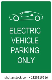 Electric vehicle parking only. Dutch road sign