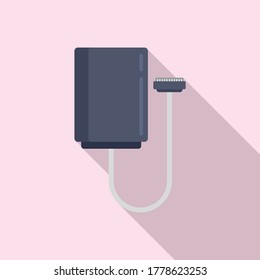 Electric vehicle repair cable icon. Flat illustration of electric vehicle repair cable vector icon for web design