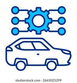 Conceito De Ilustração De Vetor De Ícone Simples De Veículo Elétrico