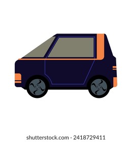 Electric vehicle smart concept design. Vector illustration of mini car for transportation facility.