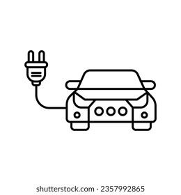 Icono del vector del vehículo eléctrico que puede modificar o editar fácilmente

