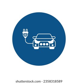 Electric vehicle Vector Icon which can easily modify or edit

