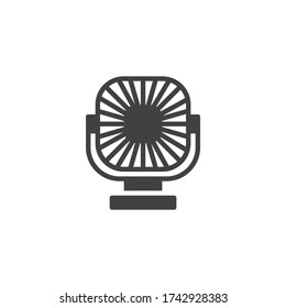 Electric ventilator fan vector icon. filled flat sign for mobile concept and web design. Portable fan glyph icon. Symbol, logo illustration. Vector graphics