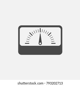 Electric Voltage Resistance And Current Reader And Recorder Vector Icon Red Eps10