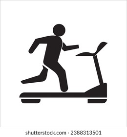DISEÑO DE SÍMBOLO ILUSTRATIOM DE ICONO DE TREADMILL DE CAMINO ELÉCTRICO