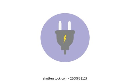 Electric Wall Plug Flat Trendy Vector Icon On White Background. Power Electric Plug Icon Vector Illustration Eps10.